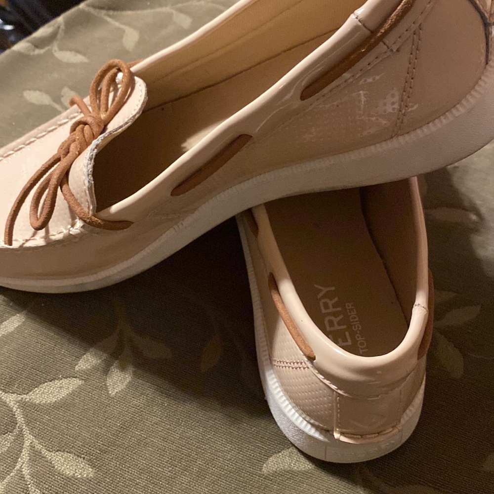 Light pink Leather Sperry Top Sider boat shoes size 9M - Picture 4 of 4